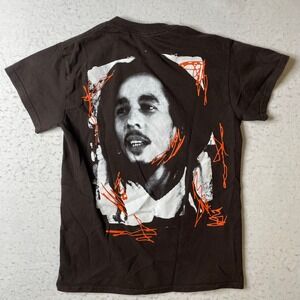 Bob Marley Kaya 45th Anniversary Zion Rootswear Graphic T-Shirt Brown Small